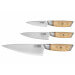 Coffret 3 couteaux Fukito Pakka San Mai Chef + Universel + Office