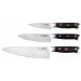 Coffret 3 couteaux Fukito Ebène X50 Chef + Universel + Office