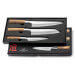 Coffret 3 couteaux Sabatier International Zebrano style japonais : Shotoh + Santoku + Gyuto
