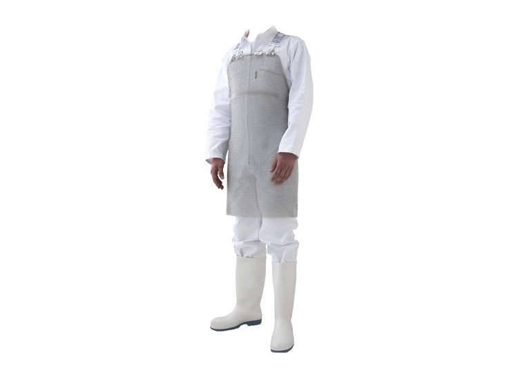Tablier de protection en cotte de maille inox 56 x 75 cm