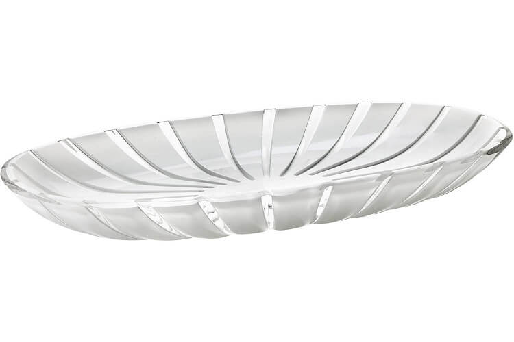 Plat de service transparent Guzzini Grace en acrylique 38x19x4,5cm