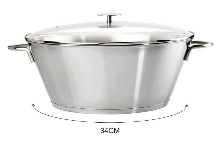Confiturière Cristel Grande Tablée en inox et couvercle en verre