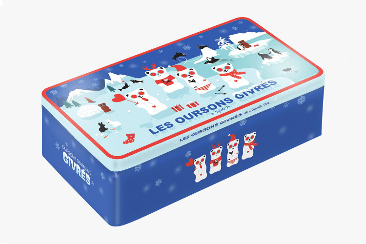 Boite cadeau collector 34 oursons en guimauve Sophie M Les Givr&eacute;s