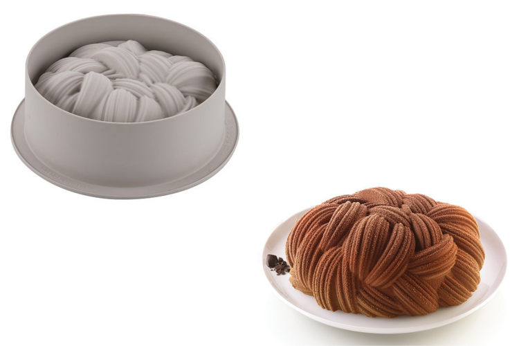 Moule 3D Silikomart Wooly en silicone effet tricot