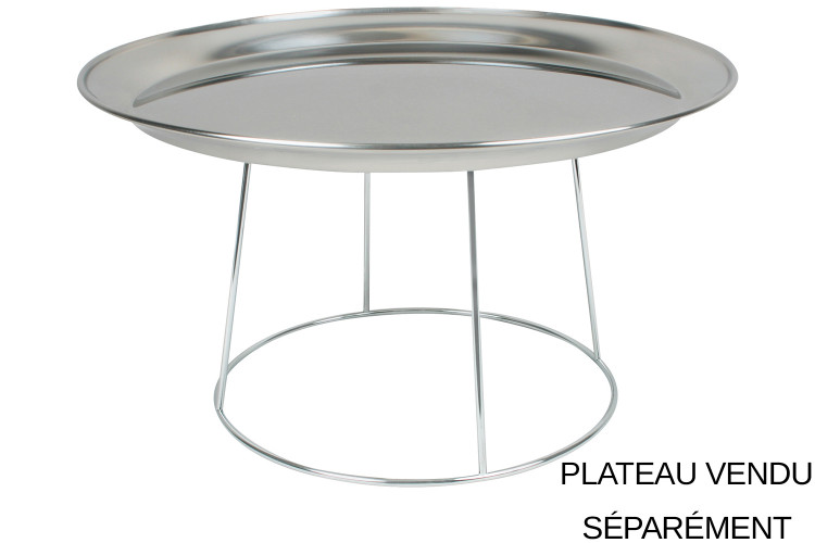 Support pour plateau de fruits de mer universel 19 ou 24cm en acier chrom&eacute;