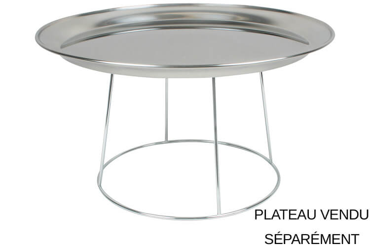 Support pour plateau de fruits de mer universel 19 ou 24cm en acier chromé