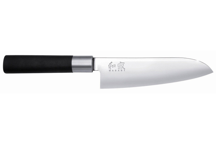 Couteau Santoku japonais KAI Wasabi Black lame 16.5cm