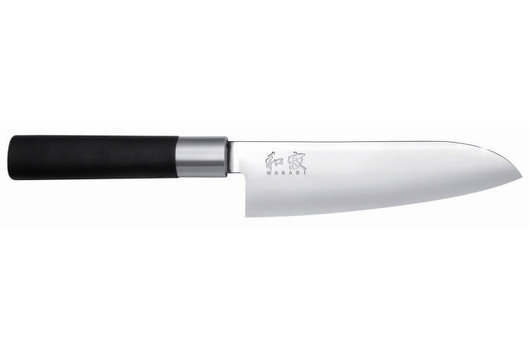 Couteau Santoku japonais KAI Wasabi Black lame 16.5cm
