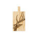 Planche de service en chêne Selbrae House 50x25x2cm avec poignée - Motif cerf