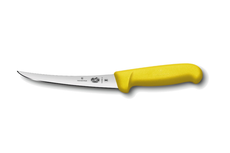 Couteau &agrave; d&eacute;sosser Victorinox 5.6608.12 lame renvers&eacute;e 12cm manche en fibrox jaune