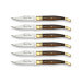 Coffret cadeau de 6 couteaux de table Laguiole Bougna manches en bois