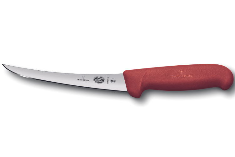Couteau &agrave; d&eacute;sosser Victorinox 5.6601.15 lame renvers&eacute;e 15cm manche en fibrox rouge