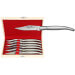 Coffret cadeau de 6 couteaux de table Laguiole Bougna manches en inox