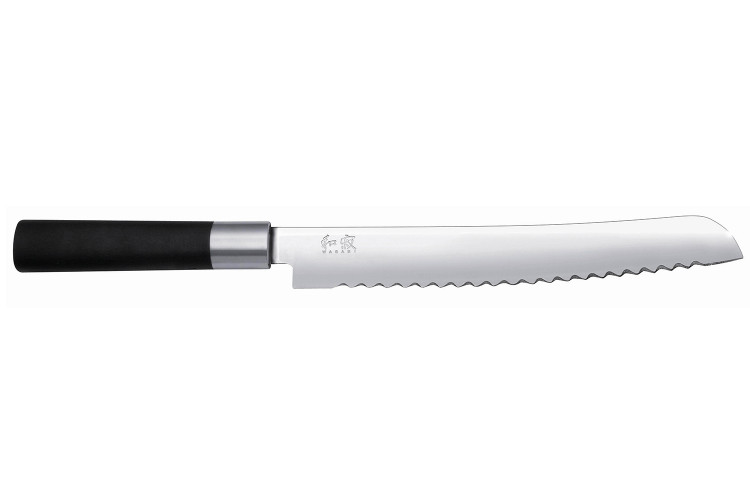 Couteau &agrave; pain japonais KAI Wasabi Black lame dentel&eacute;e 23cm