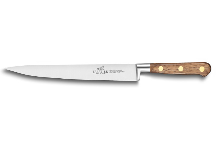 Couteau filet de sole forg&eacute; Sabatier Perigord lame 15cm manche en noyer