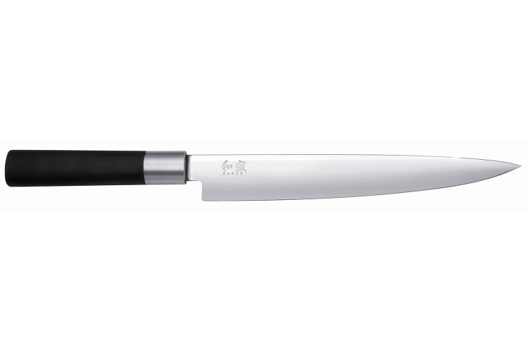 Couteau &agrave; jambon japonais KAI Wasabi Black lame 23cm