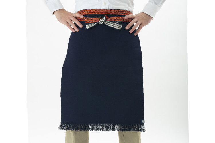 Tablier de cuisine japonais Anything Maekake bleu marine