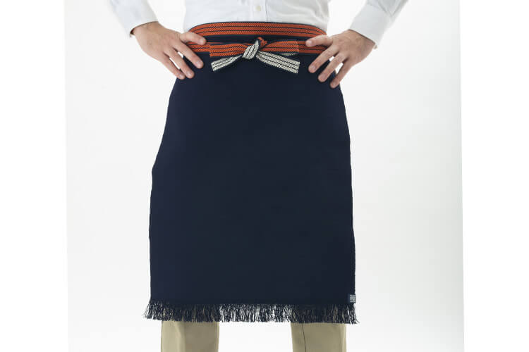 Tablier de cuisine japonais Anything Maekake bleu marine