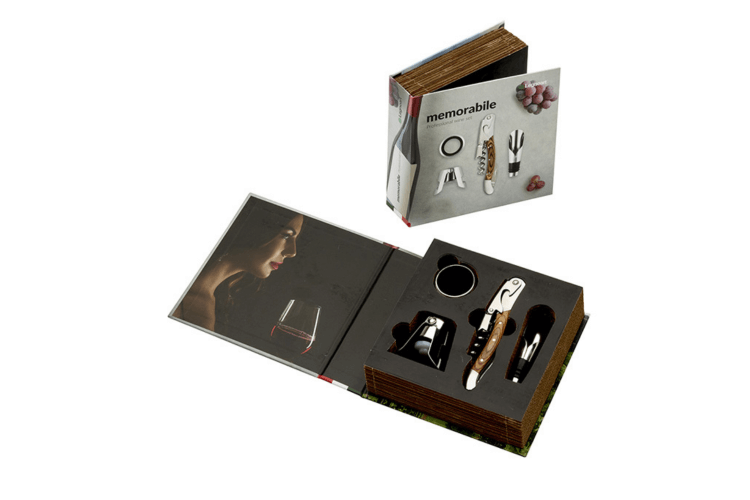 Coffret sommelier Legnoart Memorabile - 4 accessoires