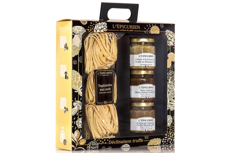 Coffret L'&Eacute;picurien D&eacute;clinaison Truffe - 200g de p&acirc;tes + 3 sauces artisanales