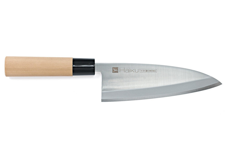 Couteau Deba japonais Chroma Haiku 17cm manche Honoki