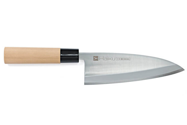 Couteau Deba japonais Chroma Haiku 17cm manche Honoki