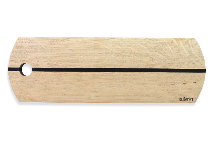Planche de pr&eacute;sentation artisanale Ku&iuml;stot Long Beach en ch&ecirc;ne massif 40cm