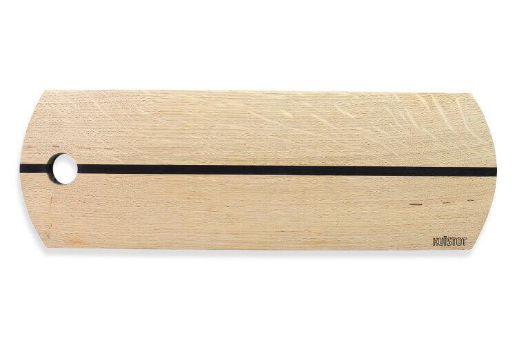 Planche de présentation artisanale Kuïstot Long Beach en chêne massif 40cm