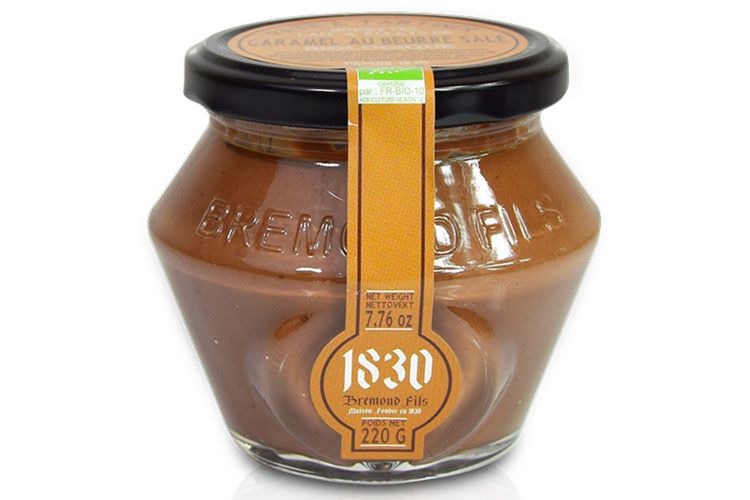 P&acirc;te &agrave; tartiner bio Maison Br&eacute;mond Noisettes, Lait et Caramel Beurre Sal&eacute; - 220g