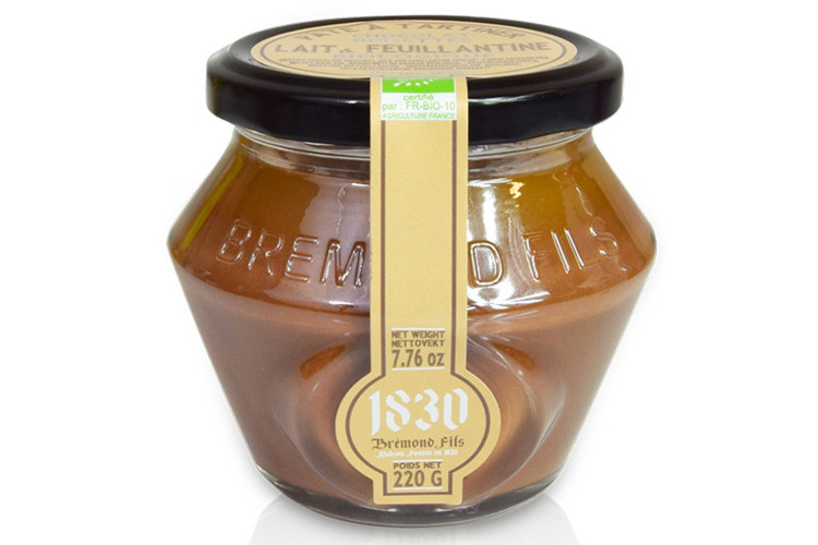 P&acirc;te &agrave; tartiner bio Maison Br&eacute;mond Noisettes, Lait et Feuillantine - 220g
