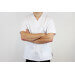 Veste de cuisine unisexe Egochef Leonardo blanche 100% coton à manches courtes M reconditionné