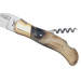 Couteau pliant Laguiole G.DAVID 1702 manche façon corne blonde 12cm avec tire-bouchon