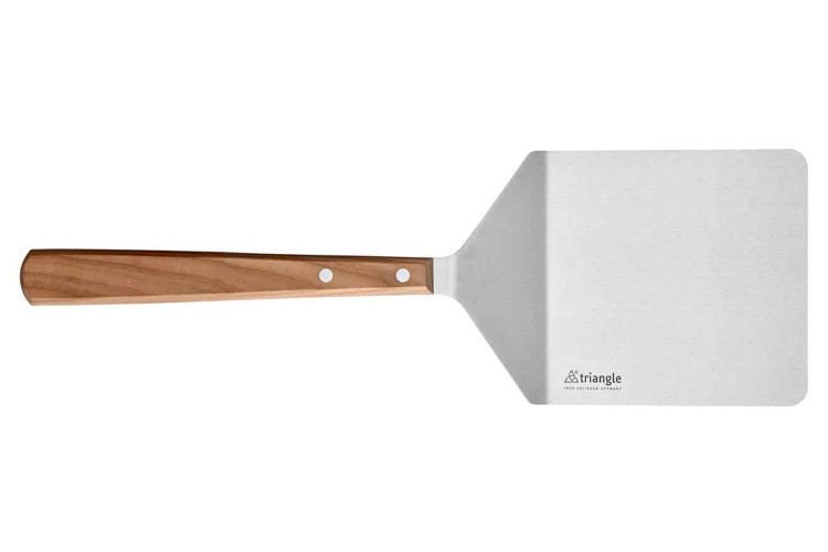 Spatule coud&eacute;e &agrave; hamburger Triangle 41,5cm manche en bois de cerisier