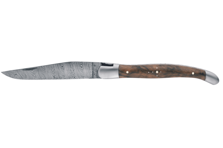 Couteau pliant Laguiole GILLES 5772 manche noyer 12cm avec mitres en inox