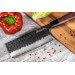 Couteau nakiri Sayuto Séquoia San Mai martelé 17cm