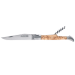 Couteau pliant Laguiole GILLES 8642 manche en bois de bouleau 12cm avec tire-bouchon