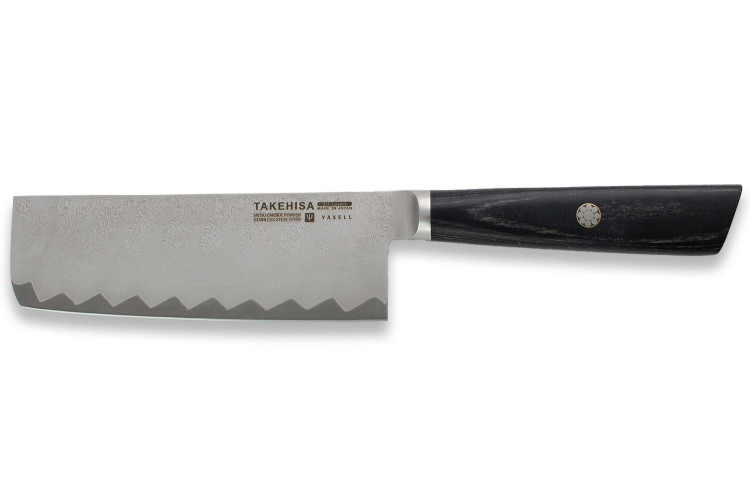 Couteau Nakiri japonais Yaxell Takehisa ZDP189 Damas 245 couches 16,5cm