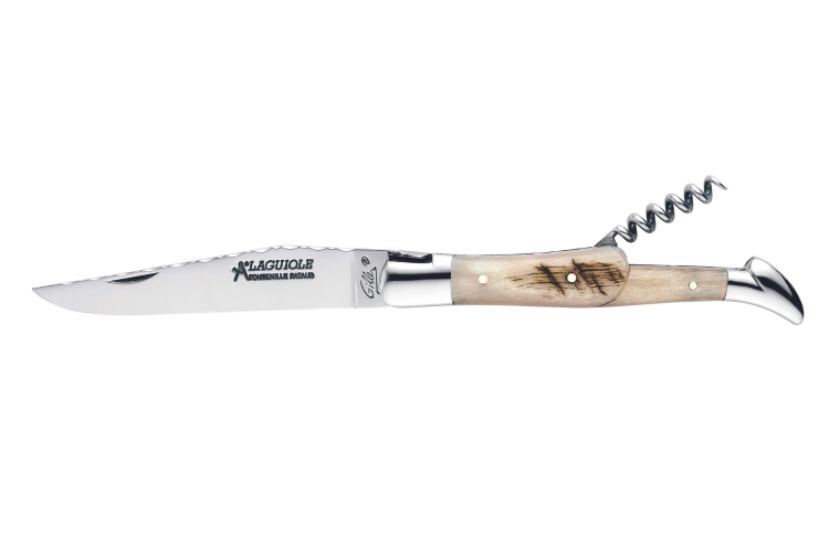 Couteau Laguiole GILLES 8632 manche corne de b&eacute;lier 12cm