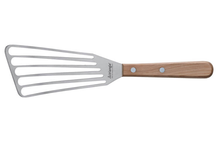 Spatule ajourée Triangle manche bois de cerisier 29cm