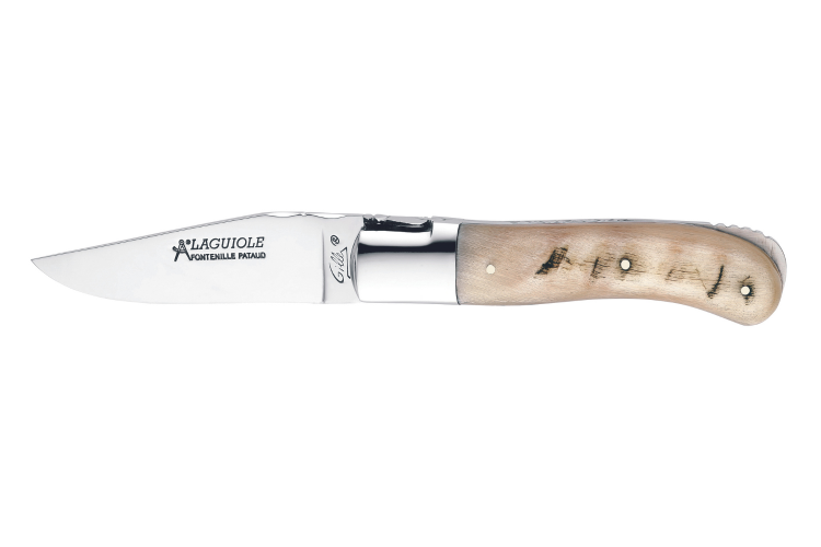 Couteau pliant Laguiole GILLES 9531 manche en corne de b&eacute;lier 10,5cm
