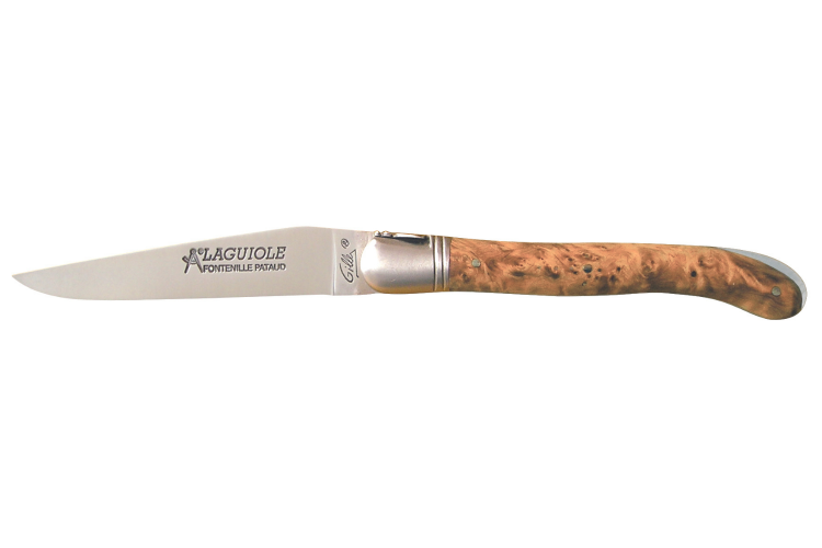 Couteau pliant Laguiole GILLES 9612 manche en bois de gen&eacute;vrier 12cm