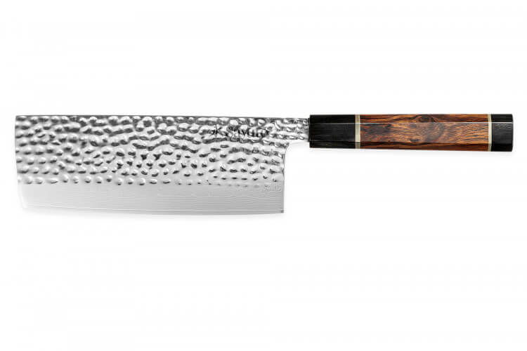 Couteau nakiri Sayuto Desert Damas martelé 17cm