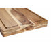Planche à découper Wusaki en acacia double face avec rigoles 41x31cm