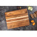 Planche à découper Wusaki en acacia double face avec rigoles 41x31cm