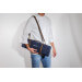 Mallette de cuisinier vide Wusaki denim et cuir pour couteaux et ustensiles - 16 places