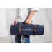 Mallette de cuisinier vide Wusaki denim et cuir pour couteaux et ustensiles - 16 places