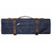 Mallette de cuisinier vide Wusaki denim et cuir pour couteaux et ustensiles - 16 places