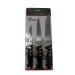 Ensemble de 3 couteaux de boucher manches polypro Pradel Excellence