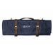 Mallette de cuisinier vide Wusaki denim et cuir pour couteaux et ustensiles - 16 places