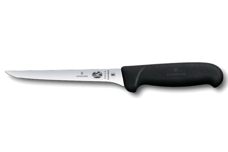 Couteau &agrave; d&eacute;sosser Victorinox 5.6413.12 lame flexible us&eacute;e &eacute;troite 12cm manche fibrox noir